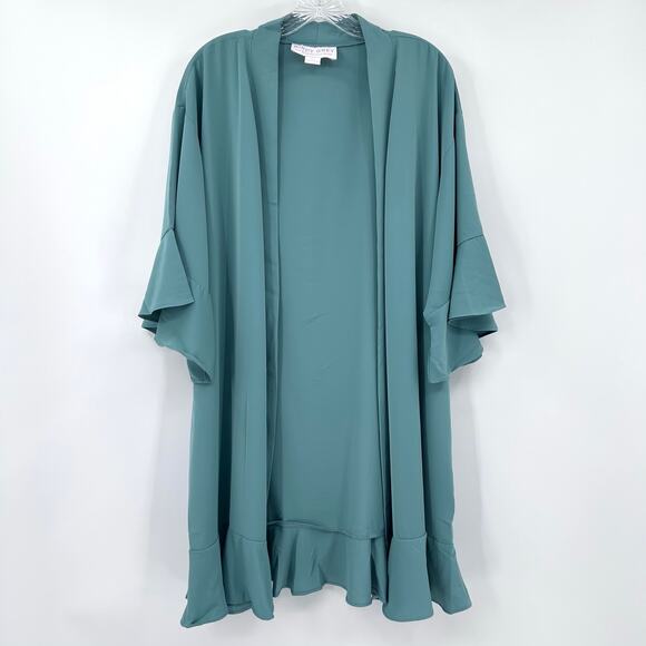 Birdy Grey Kenny Ruffle Sea Glass Robe Ruffle Missing Belt Womens Size M/L - Picture 3 of 10